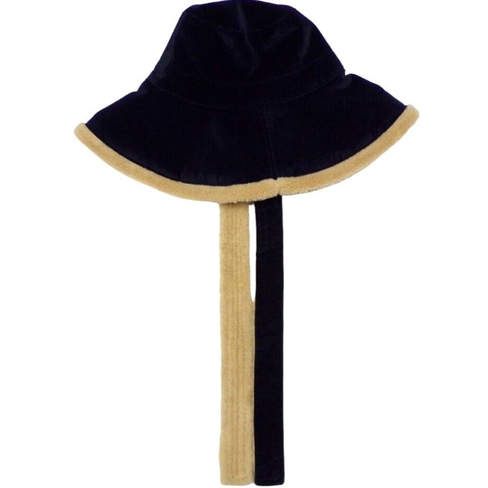 Tuckernuck Womens Fleece Hat OSFA Beige Black Reversible
